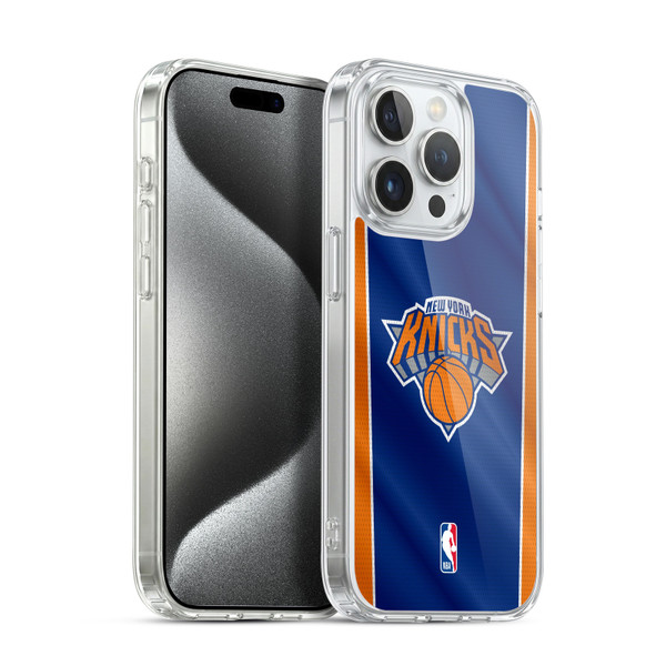 NBA New York Knicks Vertical Banner Soft Gel Case for Apple iPhone 15 Pro & MagSafe