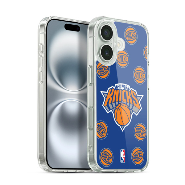 NBA New York Knicks Patterns Soft Gel Case for Apple iPhone 16 & MagSafe