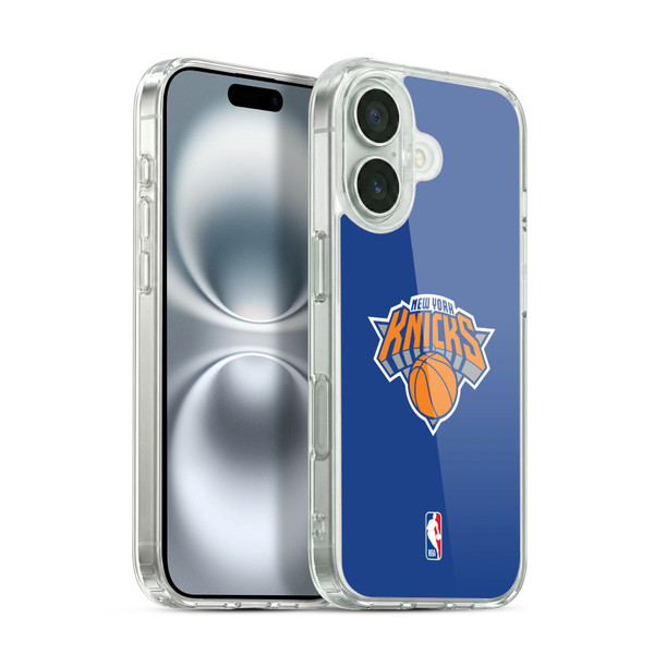 NBA New York Knicks Plain Soft Gel Case for Apple iPhone 16 & MagSafe