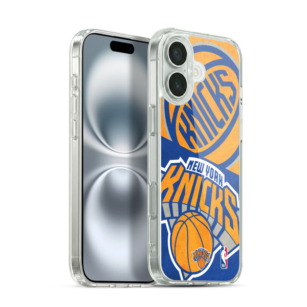 NBA New York Knicks Half Oversized Soft Gel Case for Apple iPhone 16 Plus & MagSafe