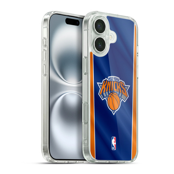 NBA New York Knicks Vertical Banner Soft Gel Case for Apple iPhone 16 Plus & MagSafe