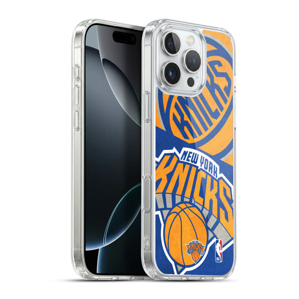 NBA New York Knicks Half Oversized Soft Gel Case for Apple iPhone 16 Pro Max & MagSafe