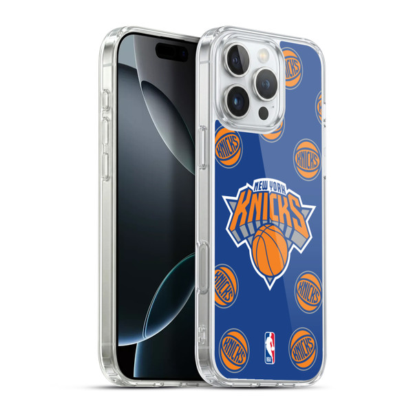 NBA New York Knicks Patterns Soft Gel Case for Apple iPhone 16 Pro Max & MagSafe