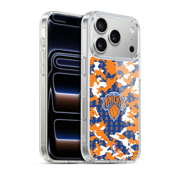 NBA New York Knicks Camouflage Soft Gel Case for Apple iPhone 17 Pro