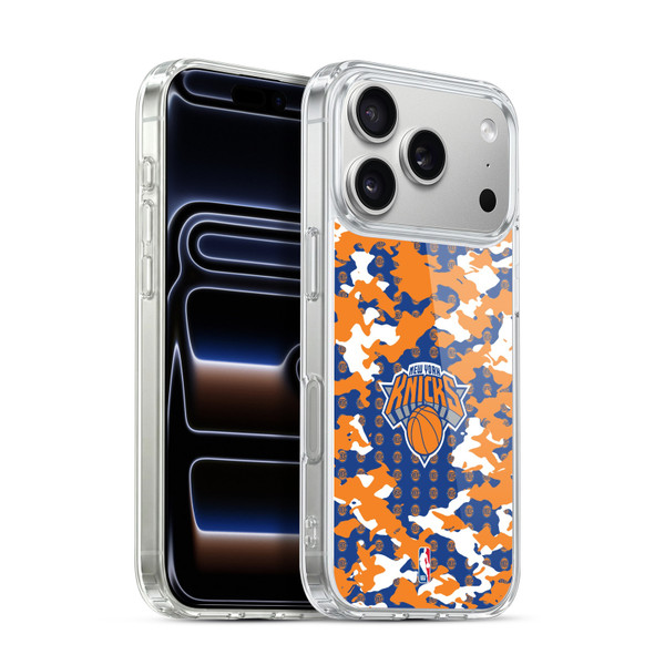 NBA New York Knicks Camouflage Soft Gel Case for Apple iPhone 17 Pro