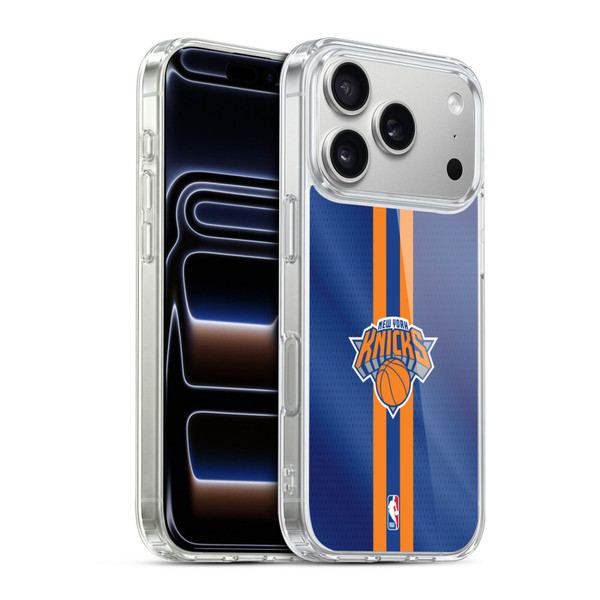 NBA New York Knicks Stripes Soft Gel Case for Apple iPhone 17 Pro