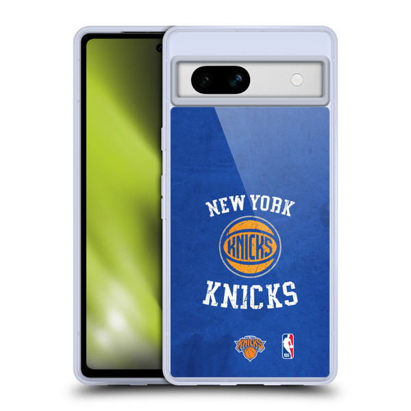 NBA New York Knicks Distressed Soft Gel Case for Google Pixel 7a