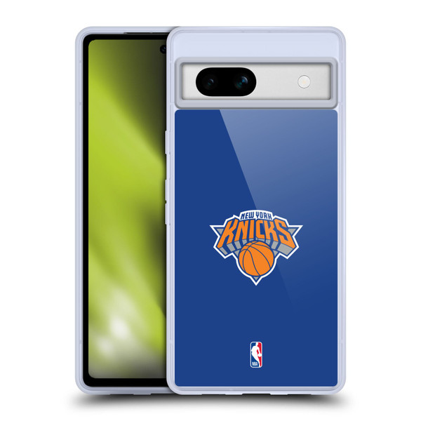 NBA New York Knicks Plain Soft Gel Case for Google Pixel 7a