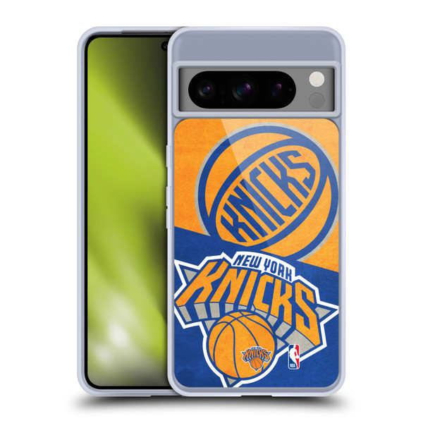 NBA New York Knicks Half Oversized Soft Gel Case for Google Pixel 8 Pro