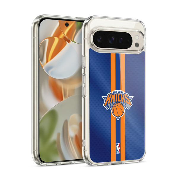 NBA New York Knicks Stripes Soft Gel Case for Google Pixel 9 / Pixel 9 Pro
