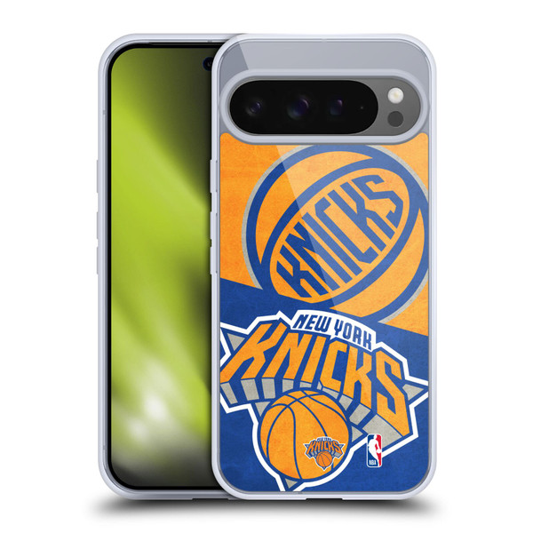 NBA New York Knicks Half Oversized Soft Gel Case for Google Pixel 9 Pro XL