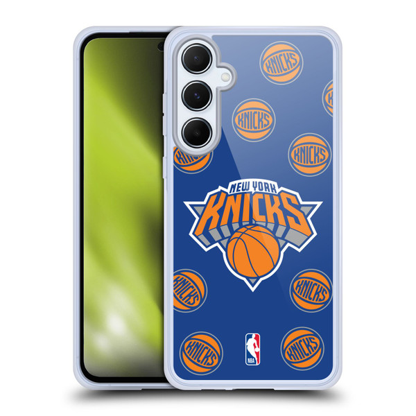 NBA New York Knicks Patterns Soft Gel Case for Samsung Galaxy A55 5G