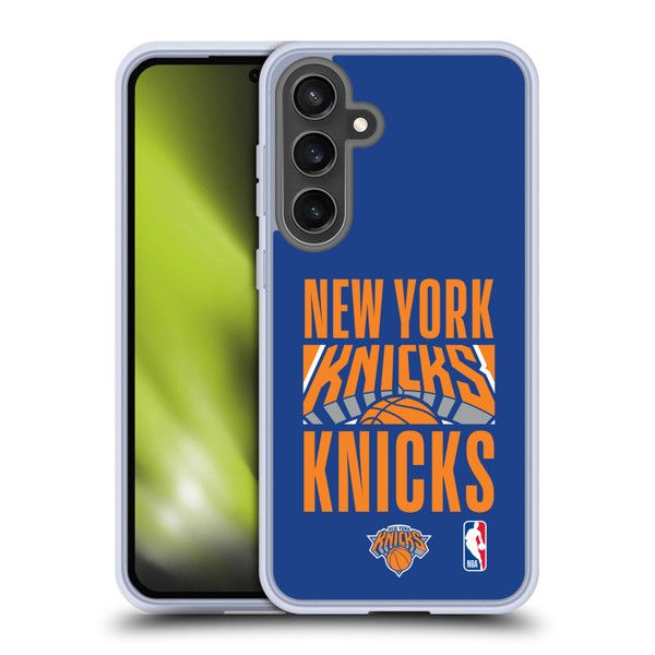 NBA New York Knicks Typography Soft Gel Case for Samsung Galaxy S24 FE & MagSafe