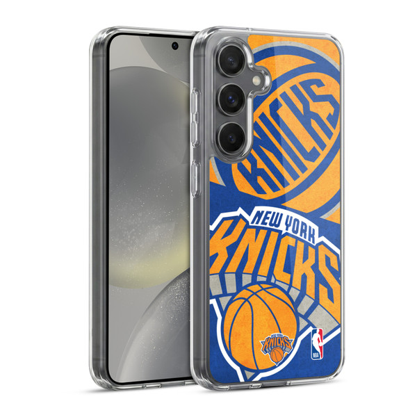 NBA New York Knicks Half Oversized Soft Gel Case for Samsung Galaxy S24 5G & MagSafe