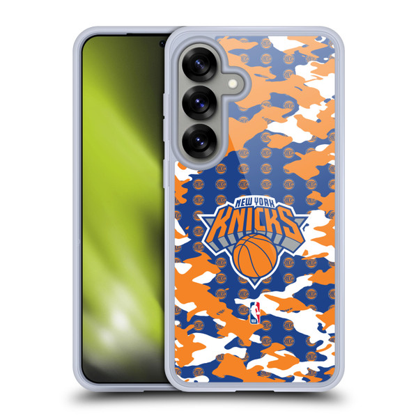 NBA New York Knicks Camouflage Soft Gel Case for Samsung Galaxy S25 & MagSafe