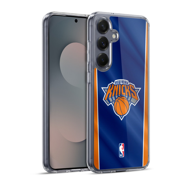 NBA New York Knicks Vertical Banner Soft Gel Case for Samsung Galaxy S25+ & MagSafe