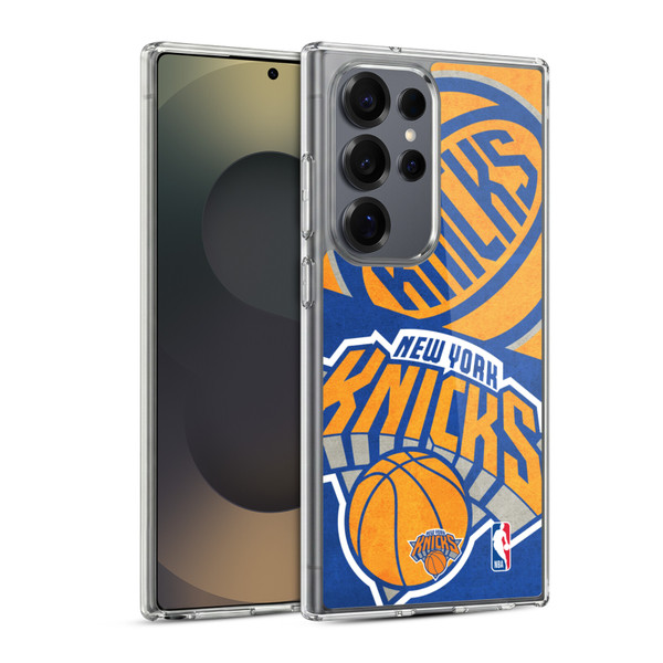NBA New York Knicks Half Oversized Soft Gel Case for Samsung Galaxy S25 Ultra & MagSafe