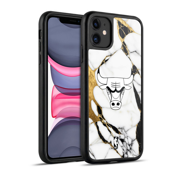 NBA Chicago Bulls White Marble Gel Armour Case For Apple iPhone 11