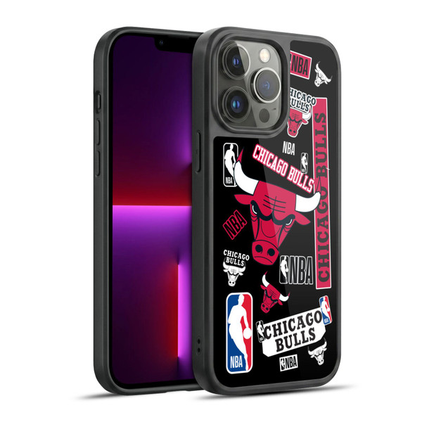 NBA Chicago Bulls Sticker Collage Gel Armour Case For Apple iPhone 13 Pro Max
