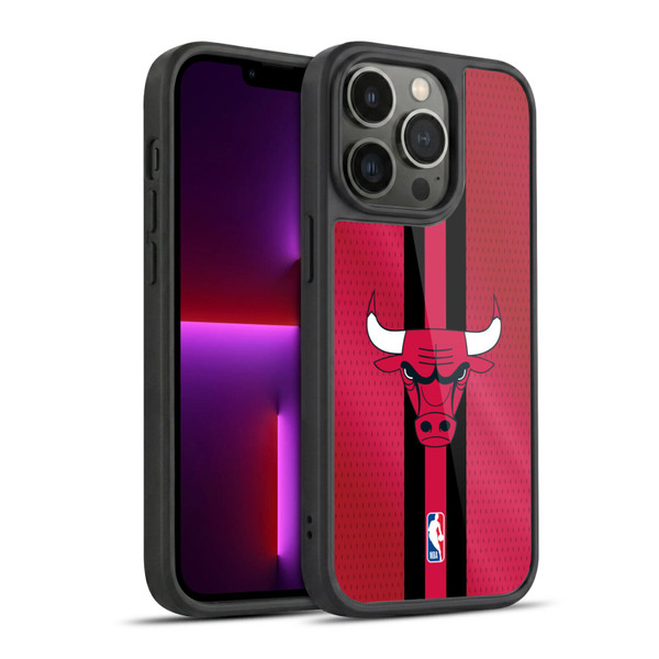 NBA Chicago Bulls Stripes Gel Armour Case For Apple iPhone 13 Pro