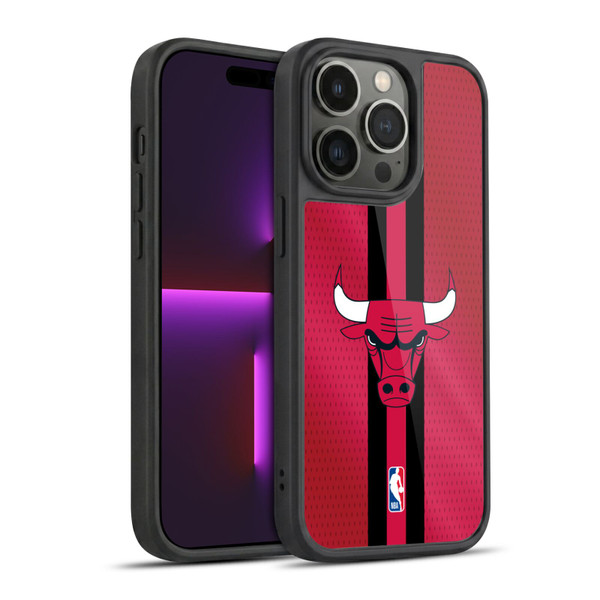 NBA Chicago Bulls Stripes Gel Armour Case For Apple iPhone 14 Pro