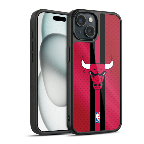 NBA Chicago Bulls Stripes Gel Armour Case For Apple iPhone 15