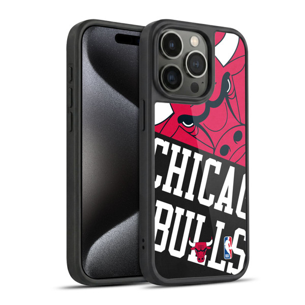 NBA Chicago Bulls Half Oversized Gel Armour Case For Apple iPhone 15 Pro