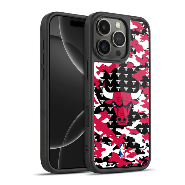 NBA Chicago Bulls Camouflage Gel Armour Case For Apple iPhone 16 Pro