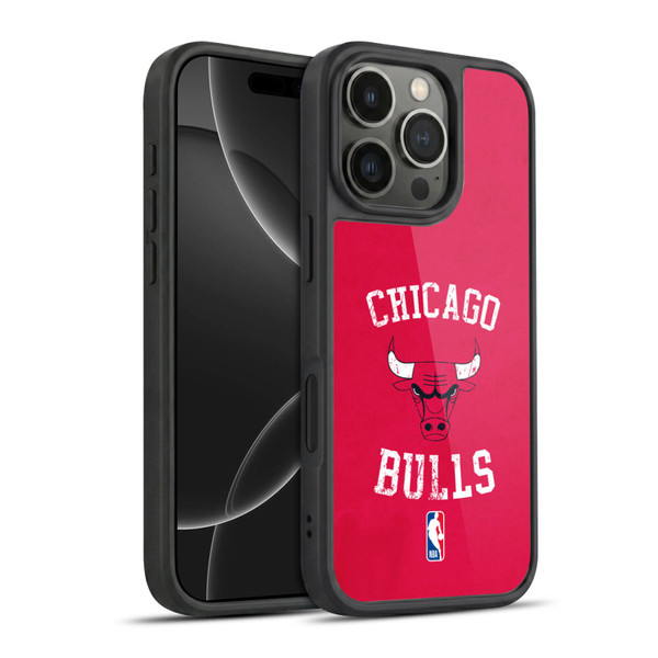 NBA Chicago Bulls Distressed Gel Armour Case For Apple iPhone 16 Pro