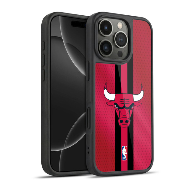NBA Chicago Bulls Stripes Gel Armour Case For Apple iPhone 16 Pro