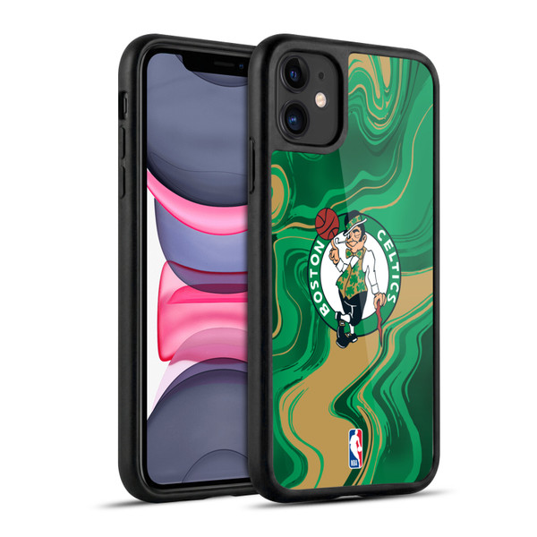 NBA Boston Celtics Marble Agates Gel Armour Case For Apple iPhone 11