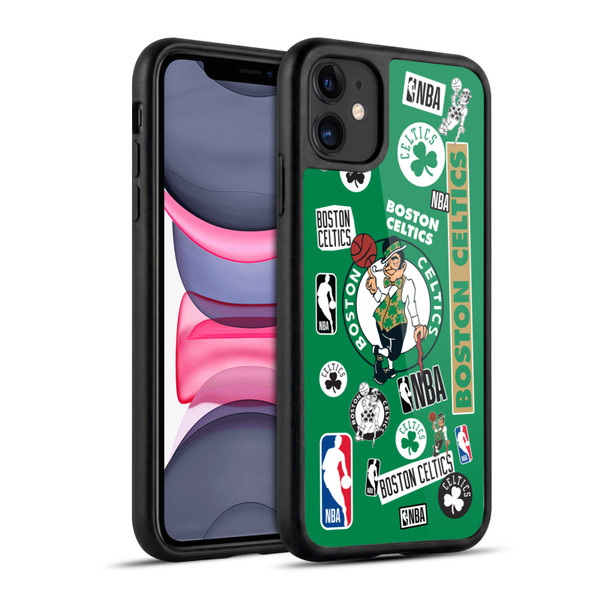 NBA Boston Celtics Sticker Collage Gel Armour Case For Apple iPhone 11