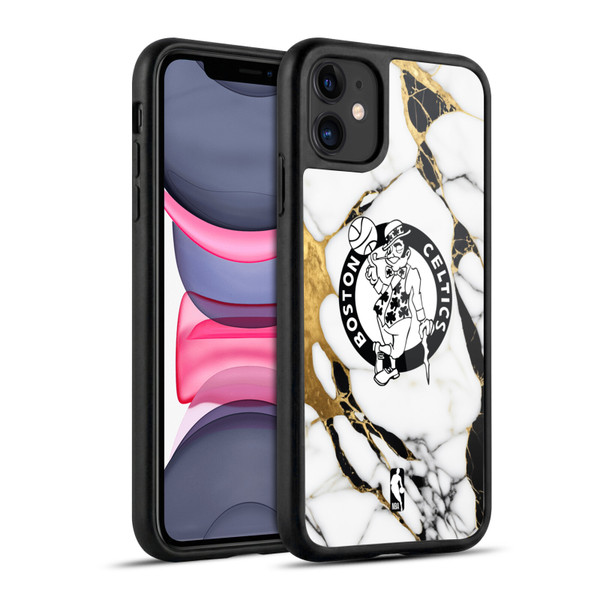 NBA Boston Celtics White Marble Gel Armour Case For Apple iPhone 11