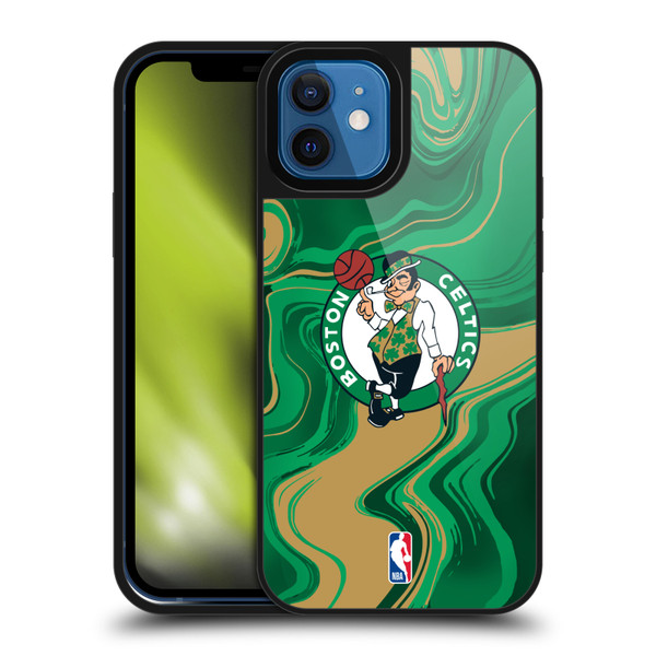 NBA Boston Celtics Marble Agates Gel Armour Case For Apple iPhone 12 / iPhone 12 Pro