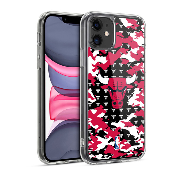 NBA Chicago Bulls Camouflage Soft Gel Case for Apple iPhone 11