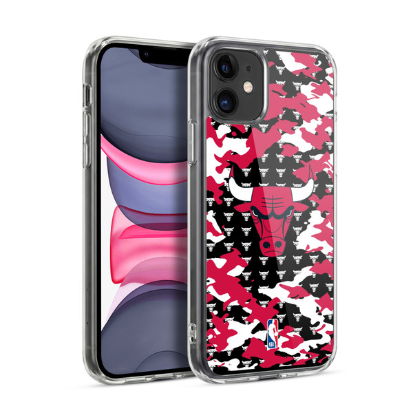 NBA Chicago Bulls Camouflage Soft Gel Case for Apple iPhone 11