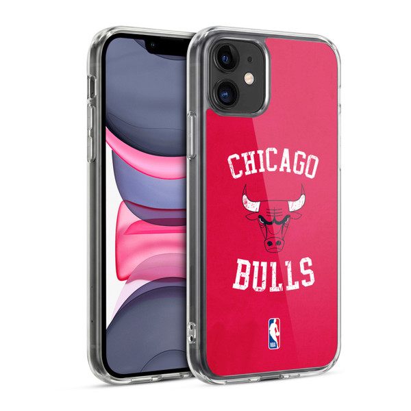 NBA Chicago Bulls Distressed Soft Gel Case for Apple iPhone 11