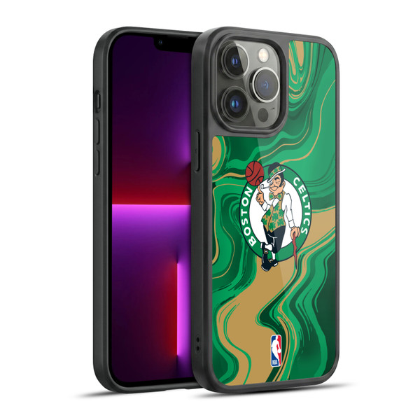 NBA Boston Celtics Marble Agates Gel Armour Case For Apple iPhone 13 Pro Max