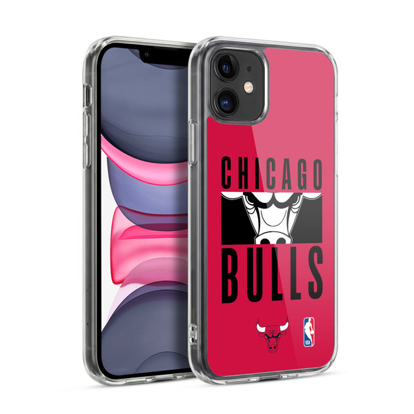 NBA Chicago Bulls Typography Soft Gel Case for Apple iPhone 11
