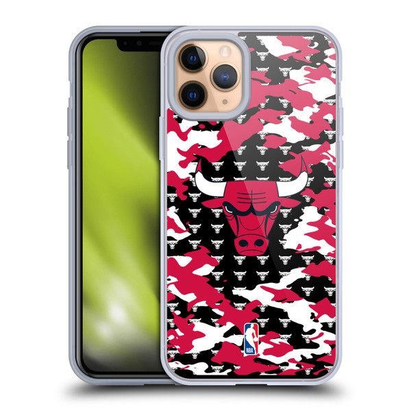 NBA Chicago Bulls Camouflage Soft Gel Case for Apple iPhone 11 Pro & MagSafe