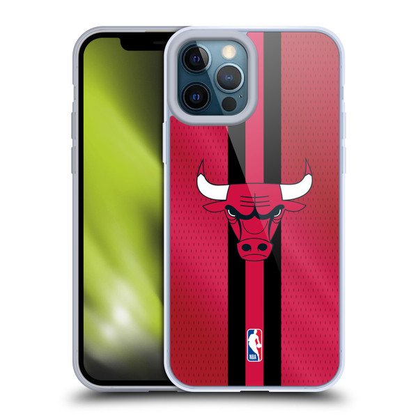 NBA Chicago Bulls Stripes Soft Gel Case for Apple iPhone 12 Pro Max & MagSafe