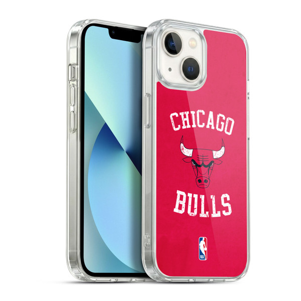 NBA Chicago Bulls Distressed Soft Gel Case for Apple iPhone 13