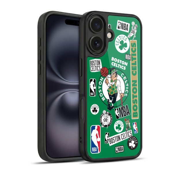 NBA Boston Celtics Sticker Collage Gel Armour Case For Apple iPhone 16