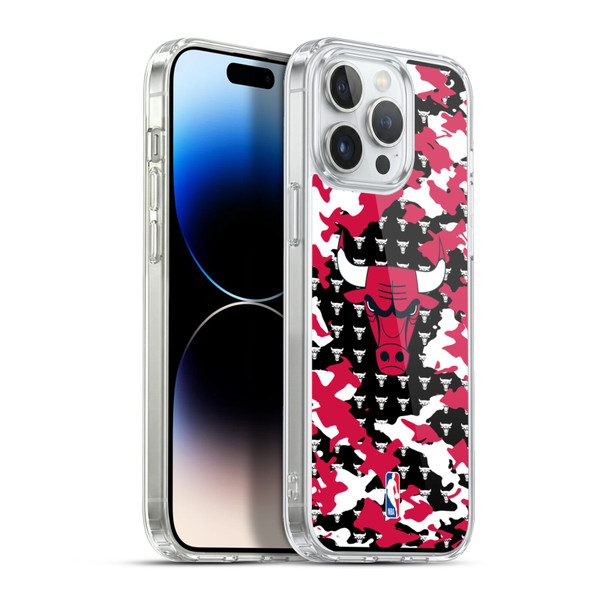 NBA Chicago Bulls Camouflage Soft Gel Case for Apple iPhone 13 Pro Max & MagSafe