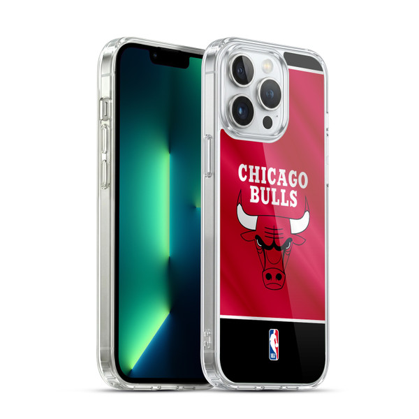 NBA Chicago Bulls Horizontal Banner Soft Gel Case for Apple iPhone 13 Pro Max & MagSafe