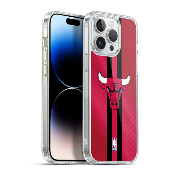 NBA Chicago Bulls Stripes Soft Gel Case for Apple iPhone 13 Pro Max & MagSafe