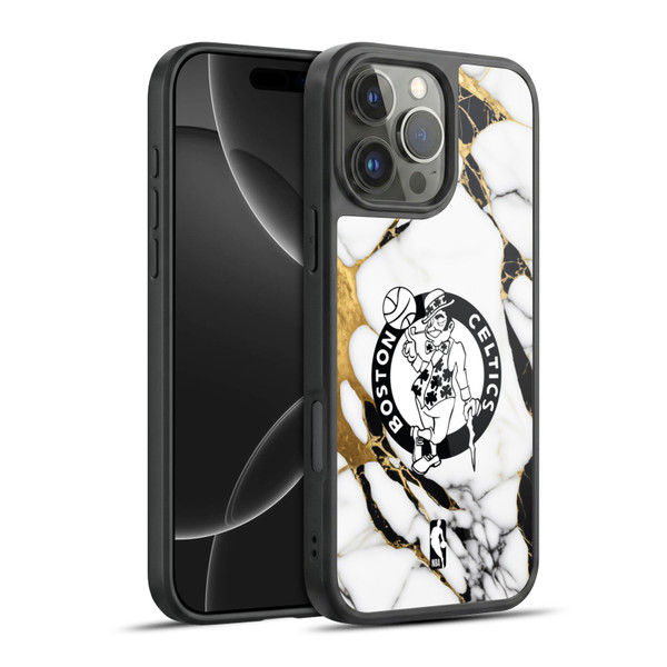 NBA Boston Celtics White Marble Gel Armour Case For Apple iPhone 16 Pro Max
