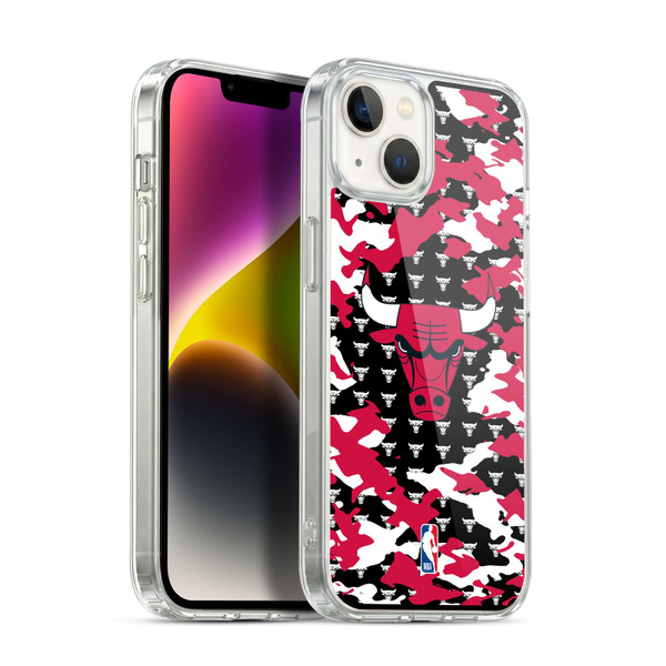 NBA Chicago Bulls Camouflage Soft Gel Case for Apple iPhone 14 Plus & MagSafe