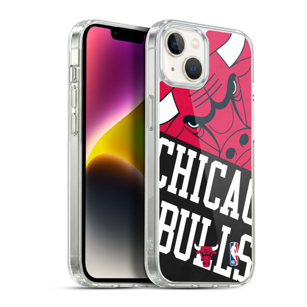NBA Chicago Bulls Half Oversized Soft Gel Case for Apple iPhone 14 Plus & MagSafe