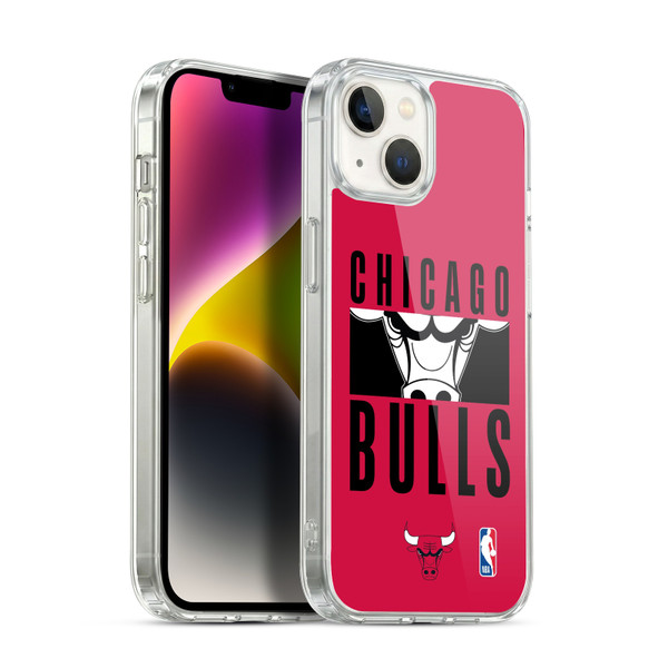 NBA Chicago Bulls Typography Soft Gel Case for Apple iPhone 14 Plus & MagSafe